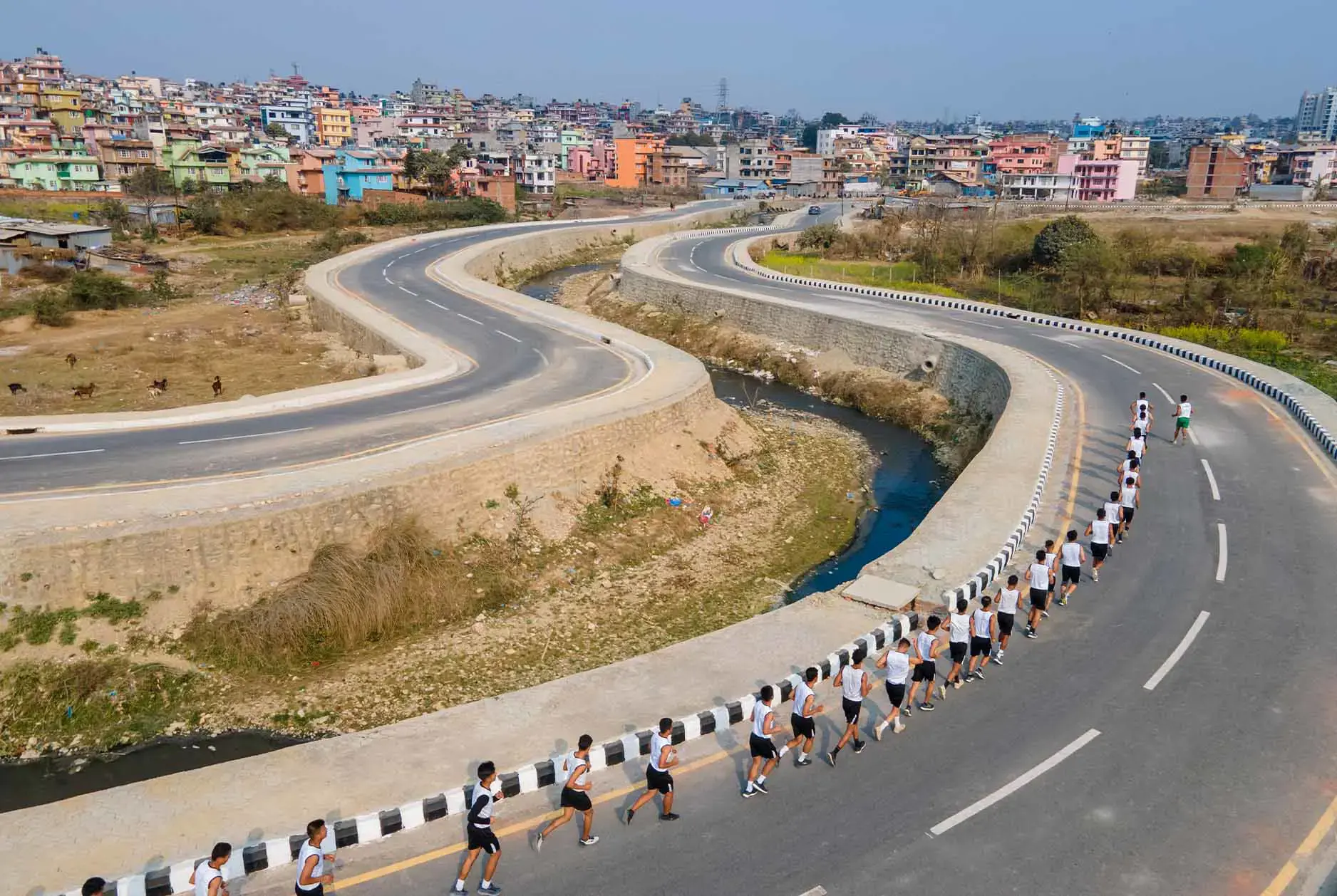 Students on their Daily Run